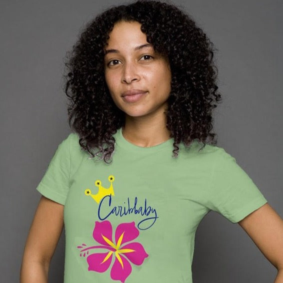 Hibiscus Crown Cotton T-Shirt women